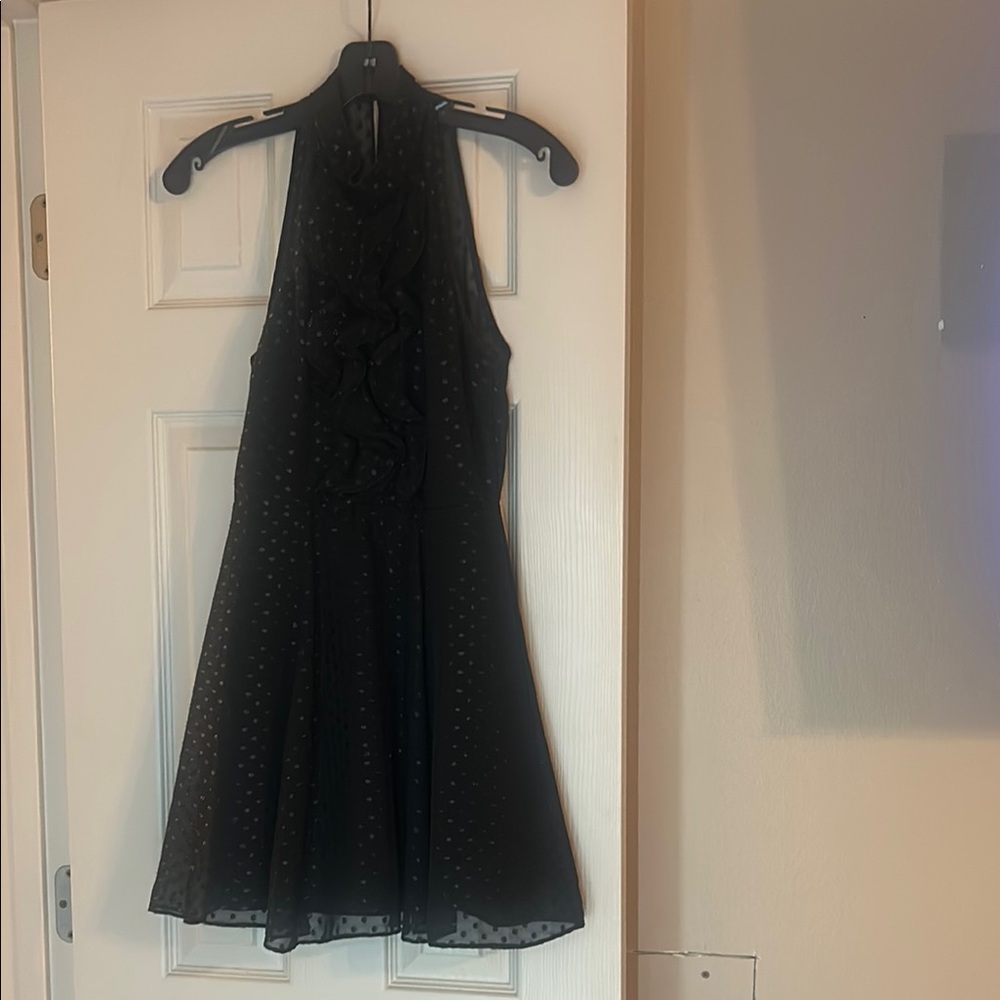 BCBG Elegant Black Halter Dress